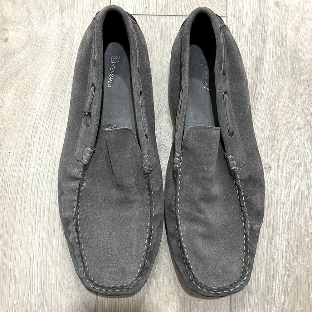 Mens Browns suede loafers